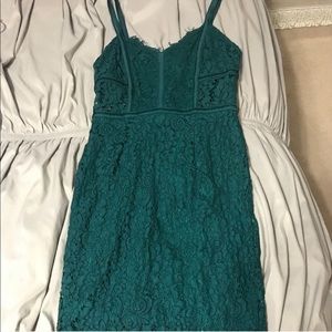 Express corset lace dress- greenish blue, size 2